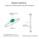 Rosec Jewels-Natural Pear Shape Emerald Diamond Promise Ring in Bezel Setting