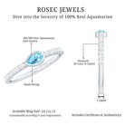 Rosec Jewels-Pear Cut Aquamarine Promise Ring with Diamond