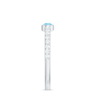 Rosec Jewels-Pear Cut Aquamarine Promise Ring with Diamond