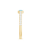 Rosec Jewels-Pear Cut Aquamarine Promise Ring with Diamond