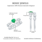 Rosec Jewels-Natural Emerald Heart Shaped Engagement Ring and Diamond Wedding Band