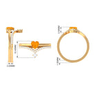 Rosec Jewels-Heart Fire Opal and Diamond Ring Set
