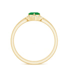 Natural Heart Shape Emerald Diamond Wedding Ring Set with Certificate AAA - Rosec Jewels