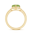 Natural 2 Carat Heart Shape Peridot Wedding Ring Set of 2 with Diamond AAA - Rosec Jewels