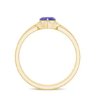 Rosec Jewels-Natural Heart Shape Tanzanite Diamond Wedding Engagement Ring Set