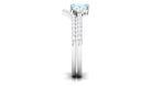 Rosec Jewels-Genuine Aquamarine and Diamond Emerald Cut Wedding Ring Set with Certificate