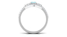 Rosec Jewels-Genuine Aquamarine and Diamond Emerald Cut Wedding Ring Set with Certificate