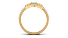 Rosec Jewels-Genuine Aquamarine and Diamond Emerald Cut Wedding Ring Set with Certificate