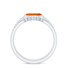 Rosec Jewels-Marquise Shape Fire Opal Ring Set with Diamond