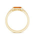 Rosec Jewels-Marquise Shape Fire Opal Ring Set with Diamond