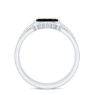 Rosec Jewels-Natural Marquise Black Spinel Diamond 3 Piece Bridal Ring Set
