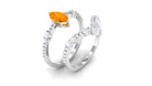 Rosec Jewels-Marquise Cut Fire Opal and Diamond Wedding Ring Set