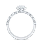Rosec Jewels-Pear Cut Moonstone Bridal Trio Ring Set with Moissanite Band