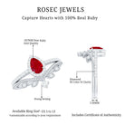 Rosec Jewels-Vintage Looking Pear Shape Ruby Diamond Engagement Ring with Enhancer