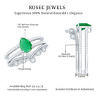 Rosec Jewels-Vintage Style Emerald Diamond Wedding Bridal Ring Set