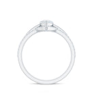 Pear Cut Moonstone Trio Wedding Ring Set with Moissanite AAA - Rosec Jewels