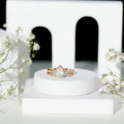Natural Ethiopian Opal Diamond Pear Shaped Engagement Ring and Wedding Band Set AAA - Rosec Jewels