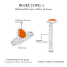 Rosec Jewels-Teardrop Fire Opal Bridal Ring Set with Diamond