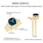 Rosec Jewels-Vintage London Blue Topaz and Diamond Engagement Ring Set