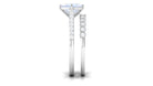 Solitaire Moonstone and Diamond Ring Set AAA - Rosec Jewels