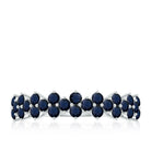 Rosec Jewels-Natural Blue Sapphire Half Eternity Anniversary Ring