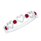 Rosec Jewels-Natural Ruby Heart Eternity Ring for Promise