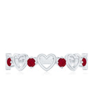 Rosec Jewels-Natural Ruby Heart Eternity Ring for Promise