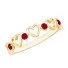 Rosec Jewels-Natural Ruby Heart Eternity Ring for Promise