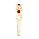 Rosec Jewels-Natural Ruby Heart Eternity Ring for Promise