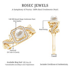 Rosec Jewels-Vintage Inspired 2 Carat Pearl Engagement Ring with Diamond Halo