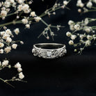 Bezel Set Round Diamond Filigree Ring Natural - ( HI-SI ) - Rosec Jewels
