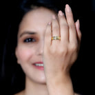 Bezel Set Round Diamond Filigree Ring Natural - ( HI-SI ) - Rosec Jewels