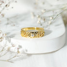 Bezel Set Round Diamond Filigree Ring Natural - ( HI-SI ) - Rosec Jewels
