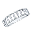 Natural Marquise Diamond Half Eternity Wedding Band Natural - ( HI-SI ) - Rosec Jewels