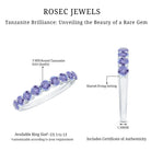 Rosec Jewels-Natural Tanzanite Half Eternity Ring with Certificate