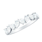 Rosec Jewels-Natural Pear Shape Diamond Half Eternity Ring for Women