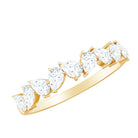 Rosec Jewels-Natural Pear Shape Diamond Half Eternity Ring for Women