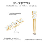 Rosec Jewels-Natural Pear Shape Diamond Half Eternity Ring for Women