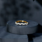Rosec Jewels-Natural Pear Shape Diamond Half Eternity Ring for Women