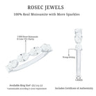 Rosec Jewels-Heart Shaped Moissanite Wedding Band for Women