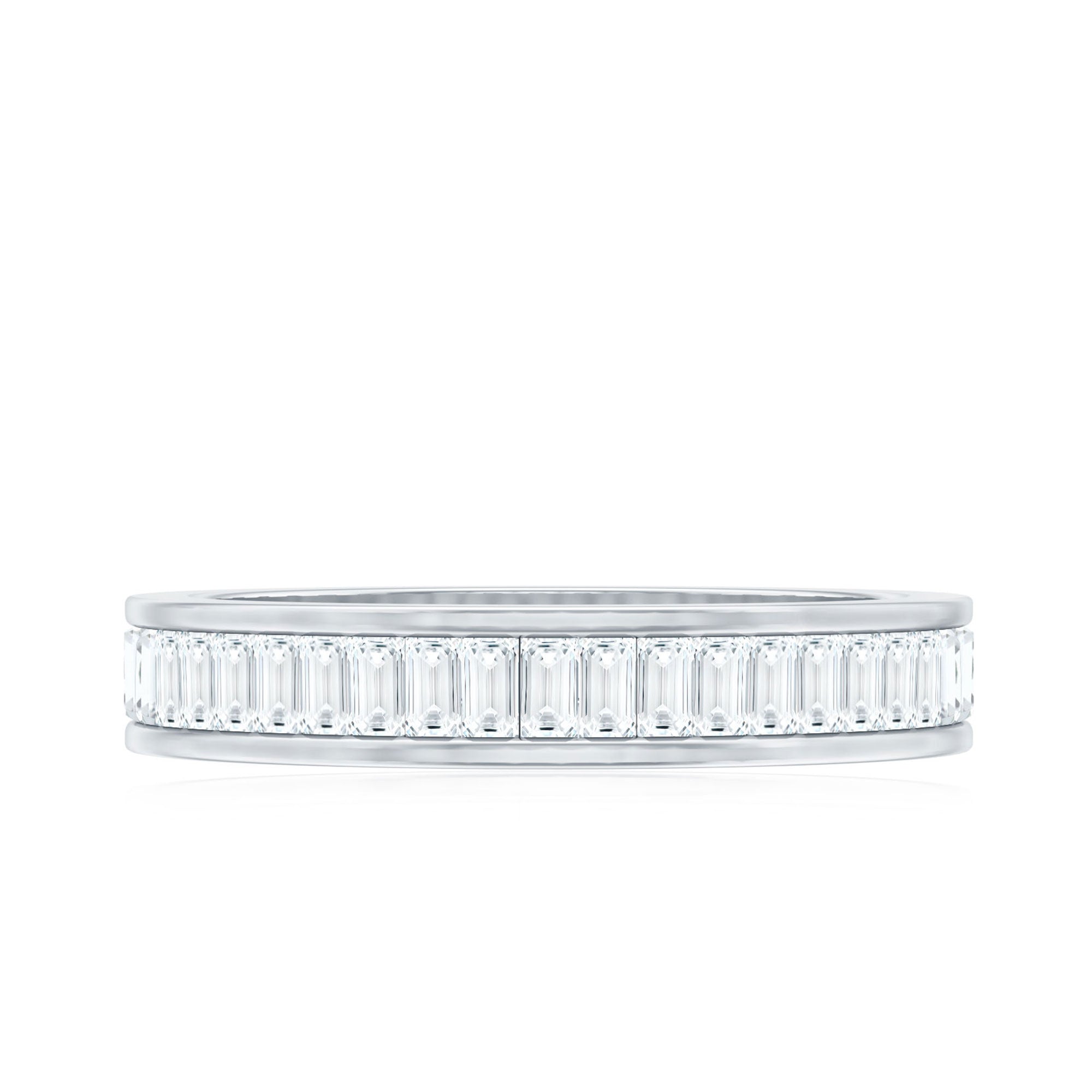 Baguette Cut Diamond Eternity Band in Channel Setting Natural - ( HI-SI ) - Rosec Jewels
