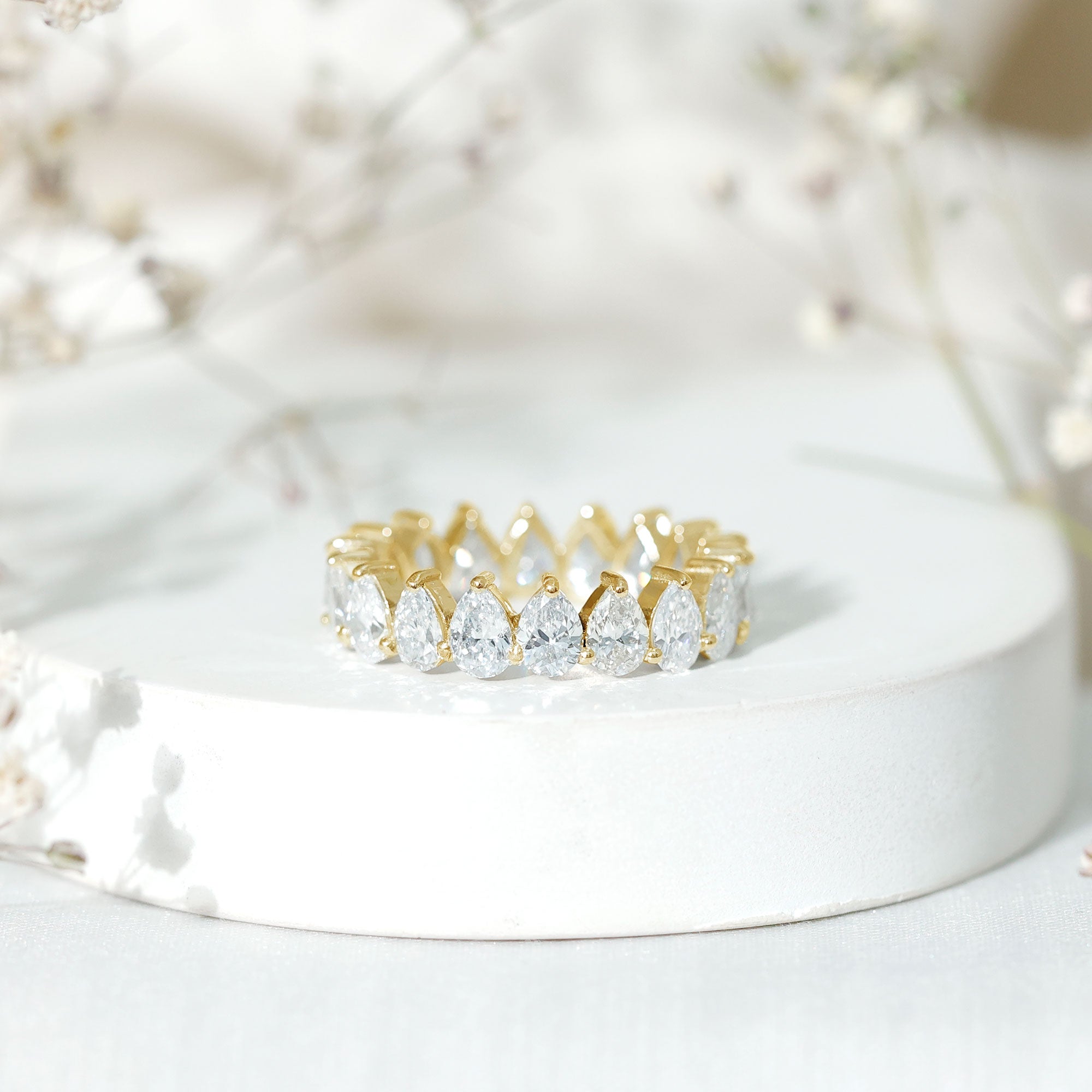 Rosec Jewels-Lab Grown Diamond Teardrop Wedding Band