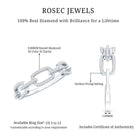 Certified Diamond Chain Link Ring in Prong Setting Natural - ( HI-SI ) - Rosec Jewels