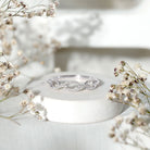 Certified Diamond Chain Link Ring in Prong Setting Natural - ( HI-SI ) - Rosec Jewels