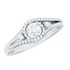 Certified Diamond Classic Engagement Ring in Split Shank Natural - ( HI-SI ) - Rosec Jewels