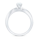 Rosec Jewels-Zircon Solitaire Infinity Engagement Ring with Side Stones