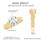 2 Carat Moissanite Double Prong Vintage Engagement Ring D-VS1 - Rosec Jewels