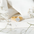 2 Carat Moissanite Double Prong Vintage Engagement Ring D-VS1 - Rosec Jewels