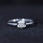 Rosec Jewels-Round Shape Diamond Ring in Illusion Setting