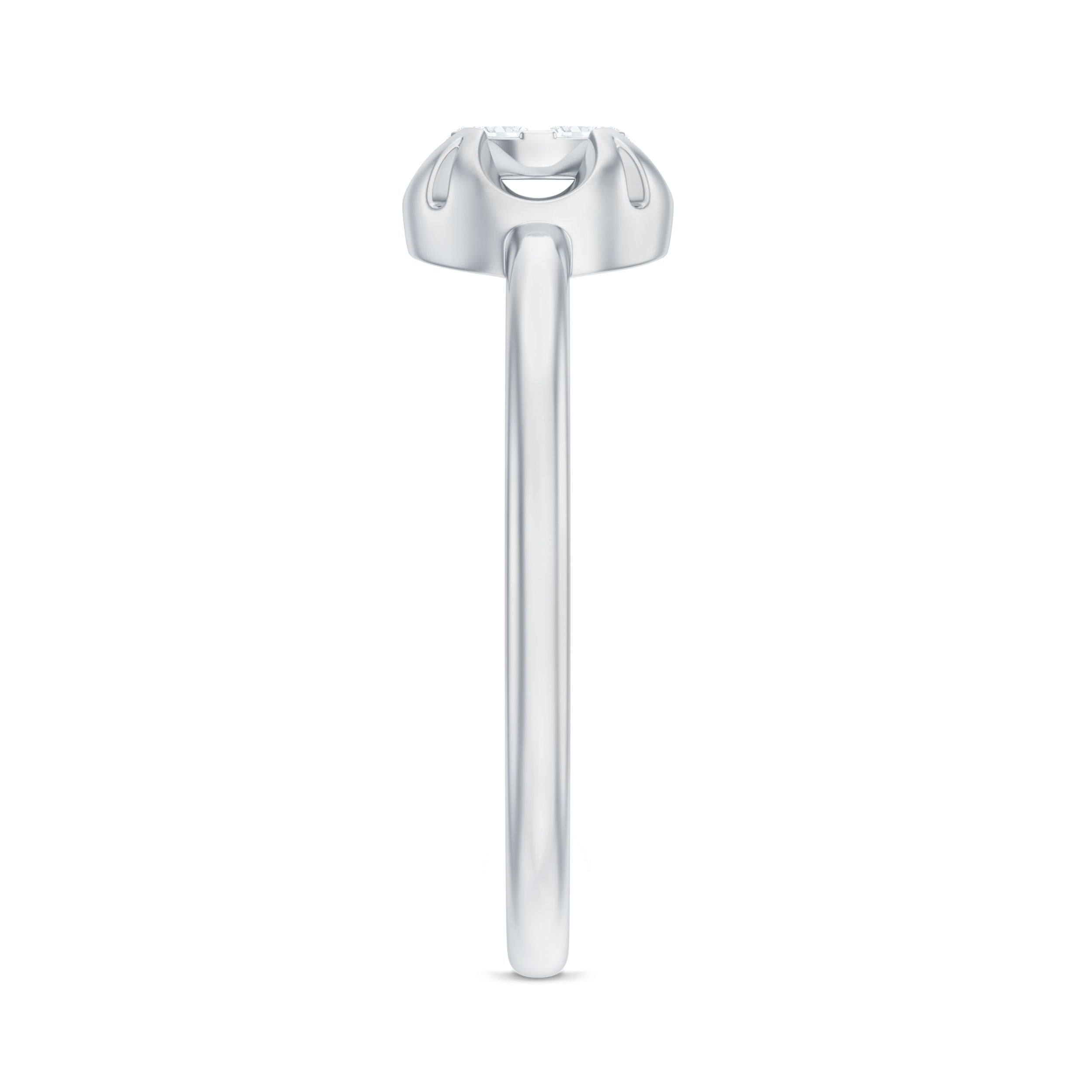 Rosec Jewels-Round Shape Diamond Ring in Illusion Setting